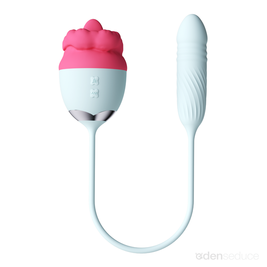 Pretty Pink Lips Self-Motion Flickering Tongue with Thruster