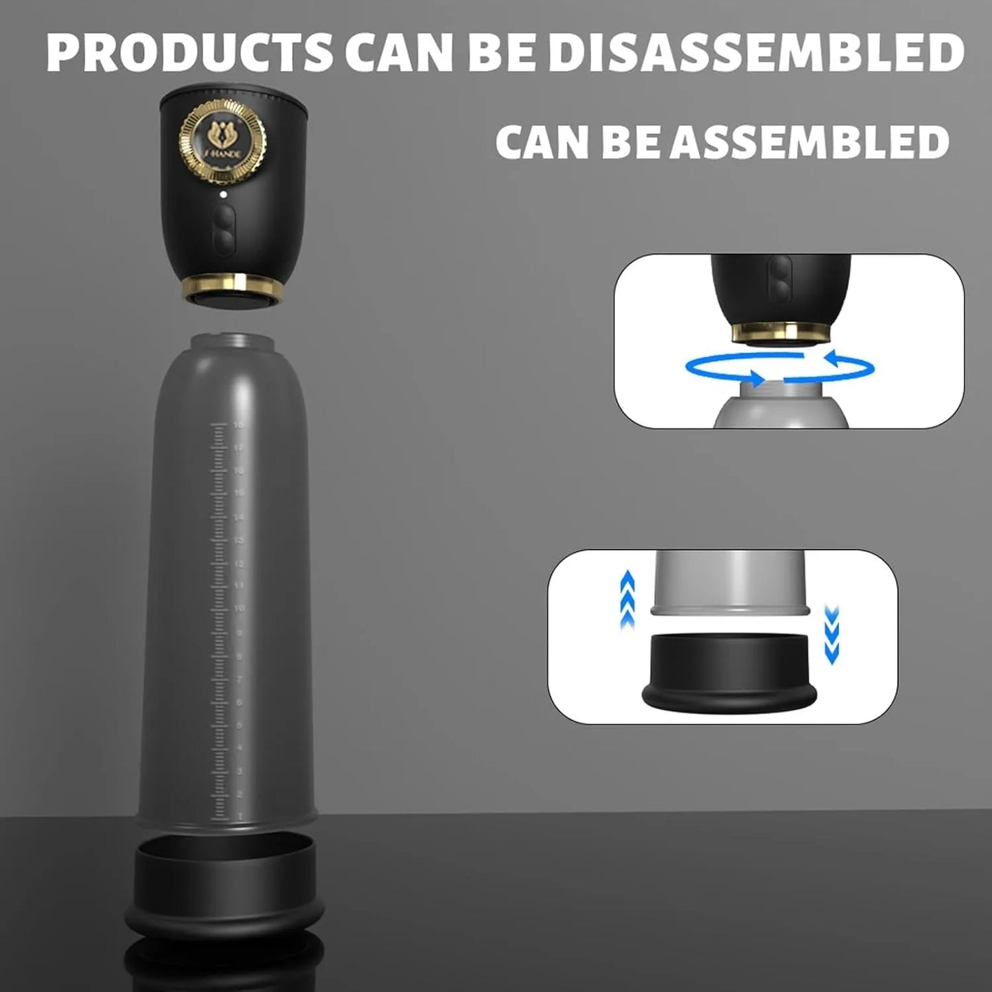 Premium Rechargeable Penis Pump – 6 Suction Modes & Progress Tracking