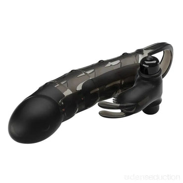Deep reach bunny Vibrating penis sleeve - EdenSeduce