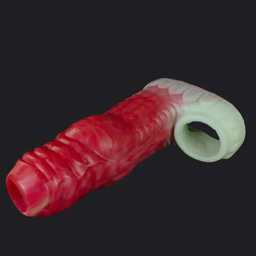 Erek-Hus Dragon Cum Thru Penis Sleeve - Red