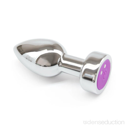 Rechargeable Aluminum Butt Plug – 7 Vibration Patterns & Temperature Play