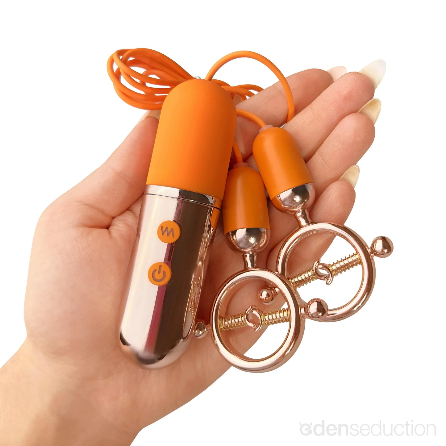 Deluxe vibro nipple clamps Vibrating nipple clamps - EdenSeduce