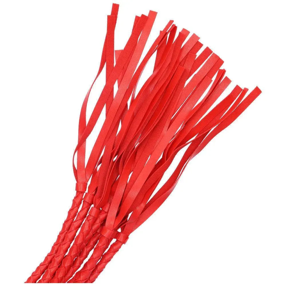 Red Braided Flogger for Intense Impact Play - EdenSeduce