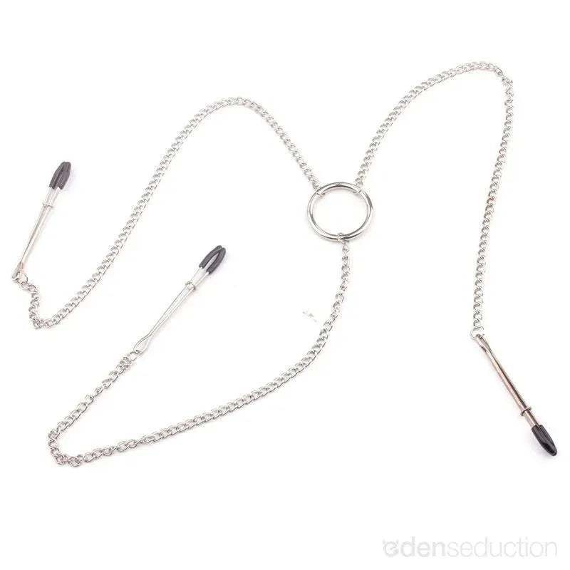 Nipple to clit clamps Nipple and clit clamps - EdenSeduce