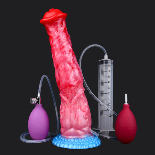 Black Caviar - Ejaculating Inflatable Dildo