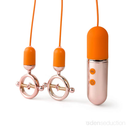 Deluxe vibro nipple clamps Vibrating nipple clamps - EdenSeduce