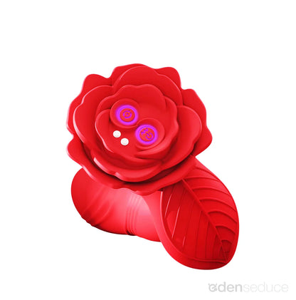 Girthy Thrusting Rose Vibrator – Remote Control Pleasure