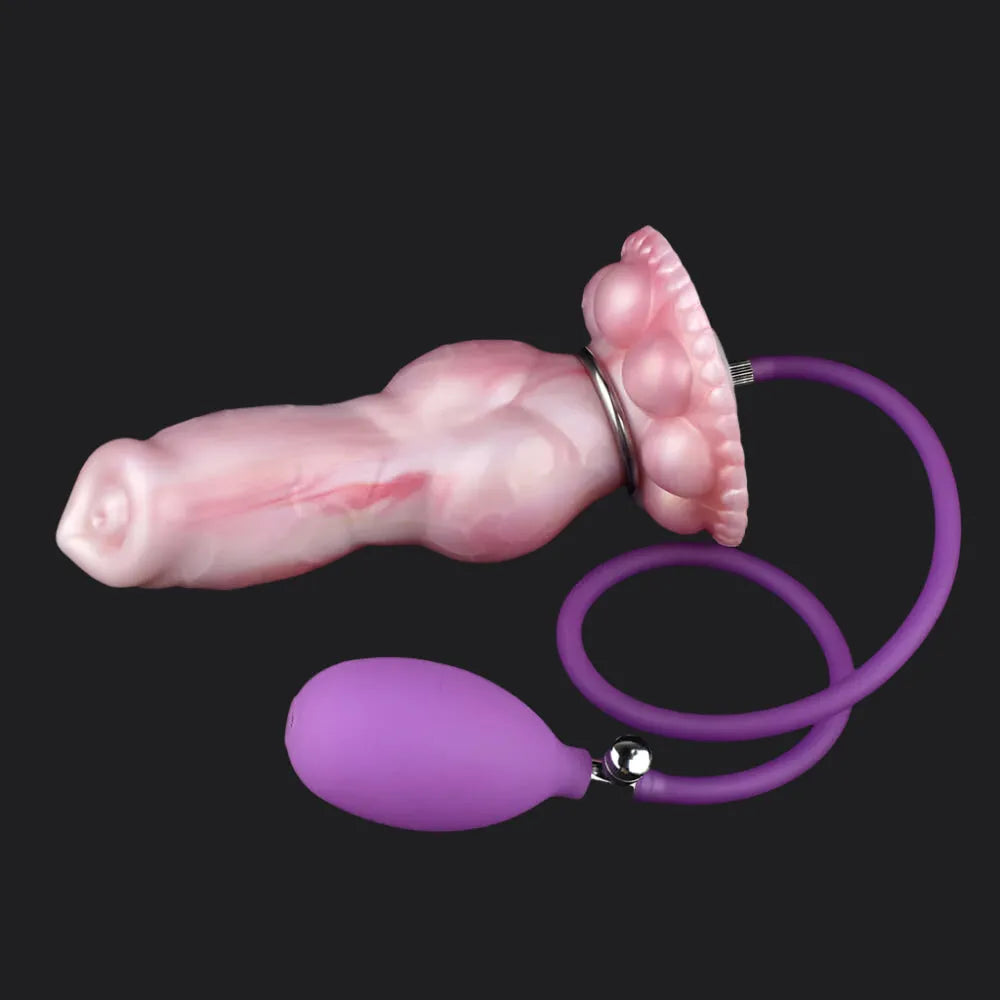 Dog Knot Inflatable Dildo - Bulldog