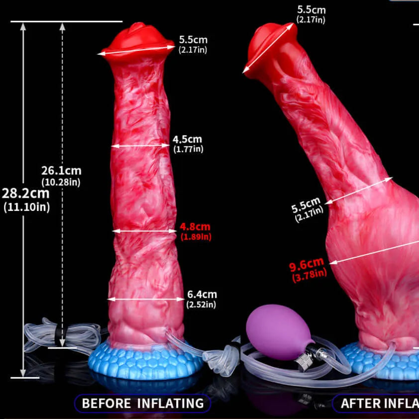Black Caviar - Ejaculating Inflatable Dildo