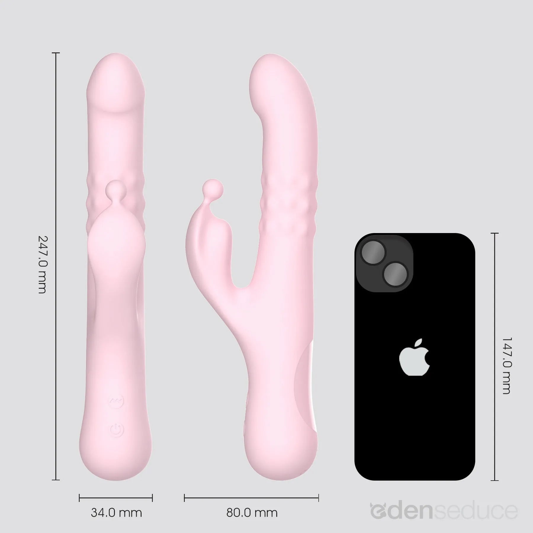 Pink Pearl Pulsing and Fingering Dual Action Vibrator - Triple Your Pleasure! - EdenSeduce