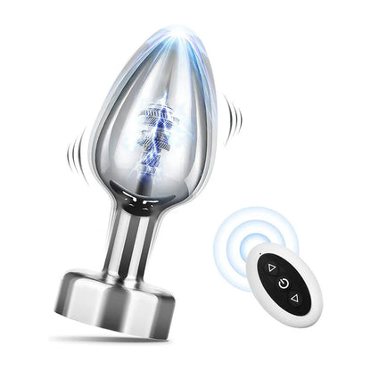 Rechargeable Aluminum Butt Plug – 7 Vibration Patterns & Temperature Play