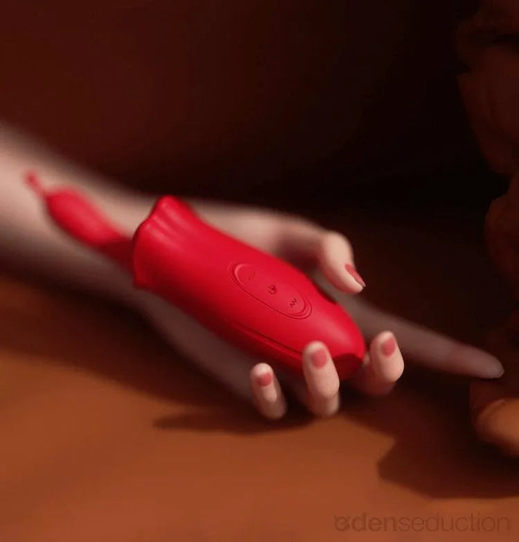 French Kiss Biting & Licking Moving Mouth Tongue Vibrator - EdenSeduce