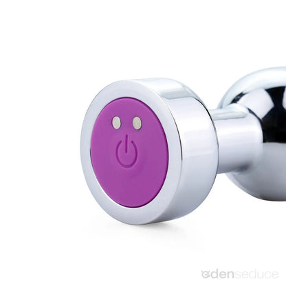 Rechargeable Aluminum Butt Plug – 7 Vibration Patterns & Temperature Play