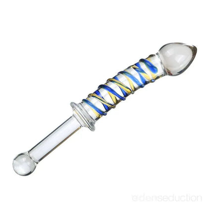 G-spot cherry swirl Double ended glass dildo - EdenSeduce