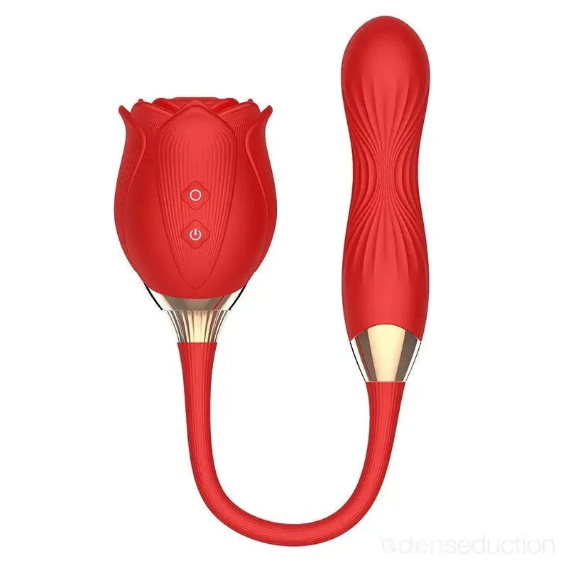 360° Rotating Rose Vibrator with Clit Teasing Tongue - EdenSeduce