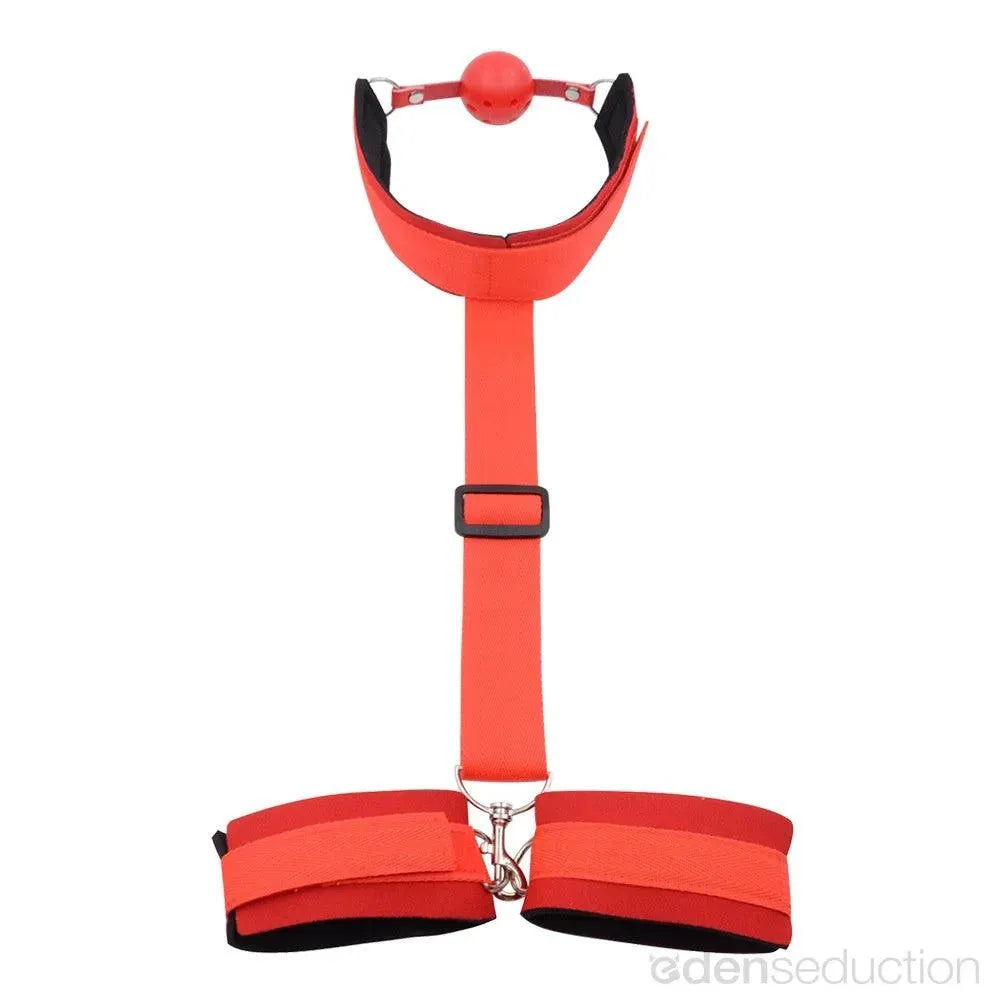 Mouth to wrist restraints Bondage system - EdenSeduce