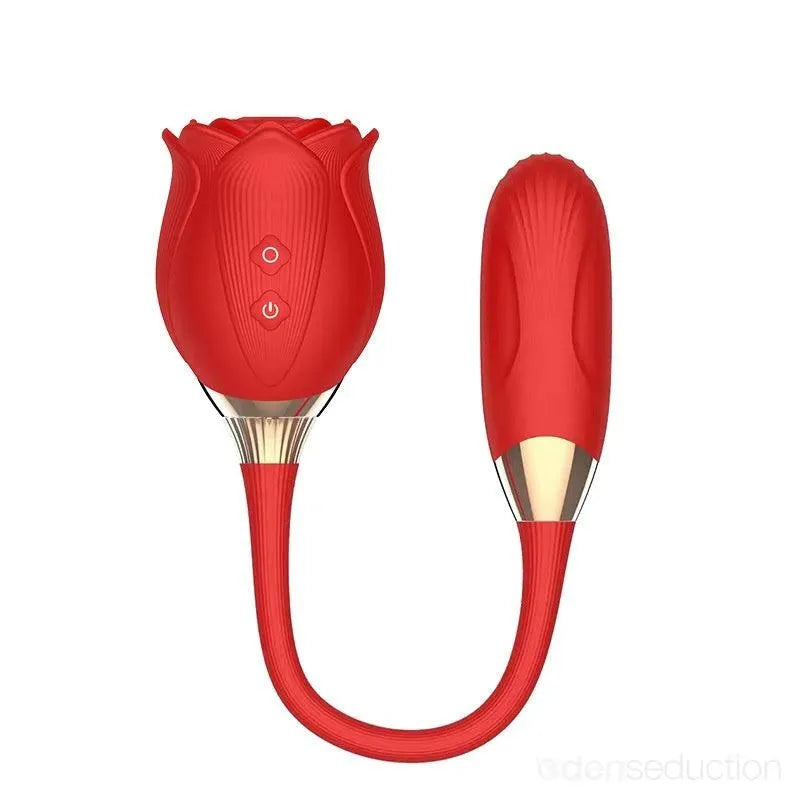 360° Rotating Rose Vibrator with Clit Teasing Tongue - EdenSeduce
