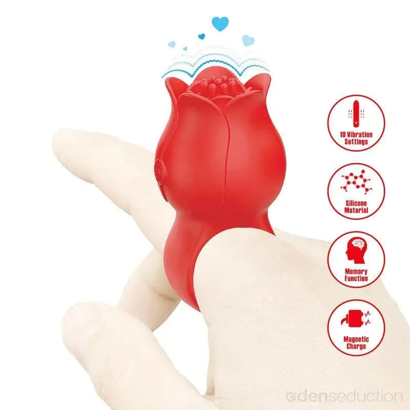 Blossom finger Rose finger vibrator - EdenSeduce