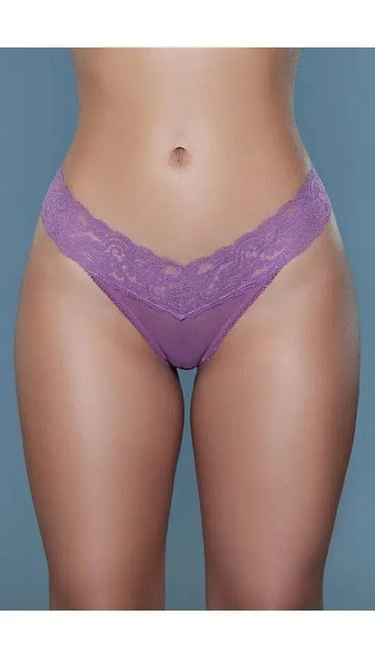 Mila Lace & Mesh Thong 3-Pack - EdenSeduce