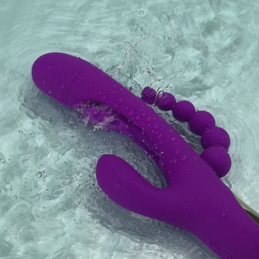 Triple Rabbit Vibrator with 3 Motors & Beads