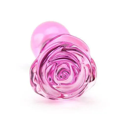 Rose butt plug Glass butt plug - EdenSeduce